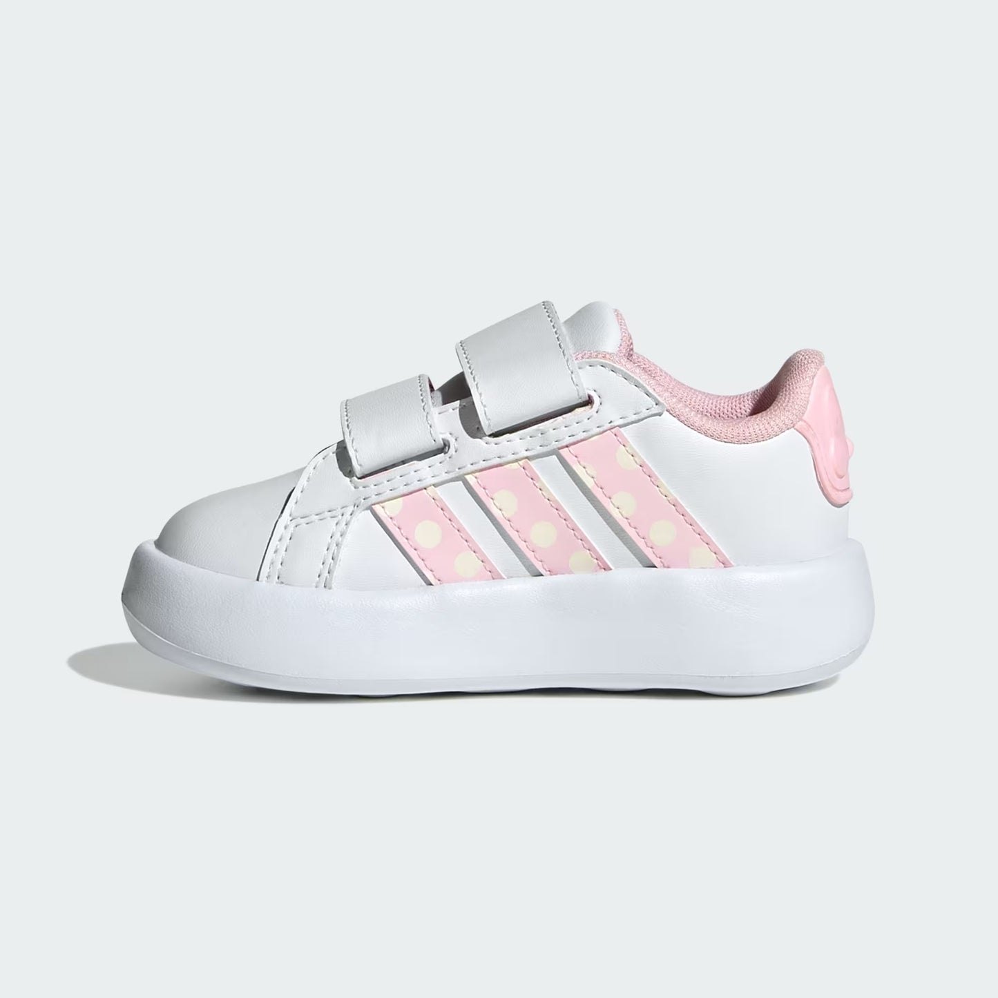 Adidas JR8130 Scarpe adidas Disney Minni Grand Court per bambini e bambine Cloud White / Clear Pink / Chalk White