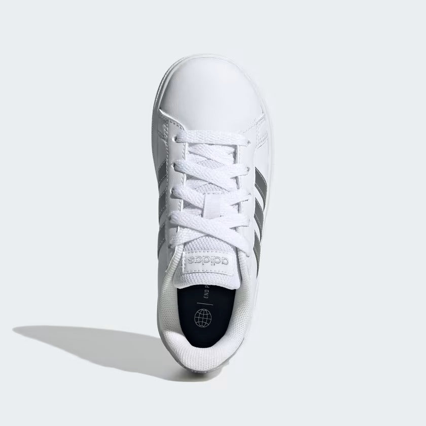 GW6506 Adidas scarpe da tennis grand court lifestyle lace-up Cloud White / Matte Silver / Matte Silver