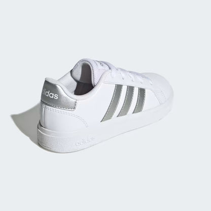 GW6506 Adidas scarpe da tennis grand court lifestyle lace-up Cloud White / Matte Silver / Matte Silver