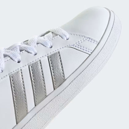 GW6506 Adidas scarpe da tennis grand court lifestyle lace-up Cloud White / Matte Silver / Matte Silver