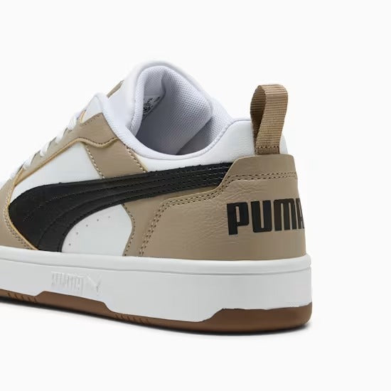 Puma 392328-52 Sneaker basse Rebound V6 White-PUMA Black-Ice Coffee