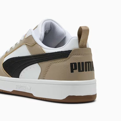 Puma 392328-52 Sneaker basse Rebound V6 White-PUMA Black-Ice Coffee