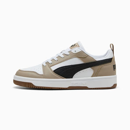 Puma 392328-52 Sneaker basse Rebound V6 White-PUMA Black-Ice Coffee