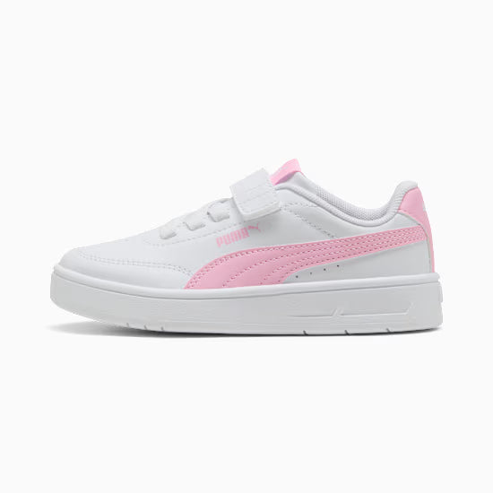 Puma 403751-09 Sneakers Court Classic Clean per bambini white/pink