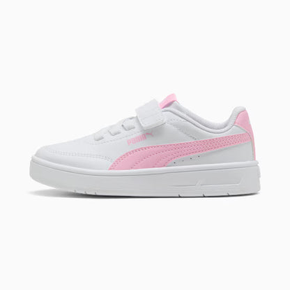 Puma 403751-09 Sneakers Court Classic Clean per bambini white/pink