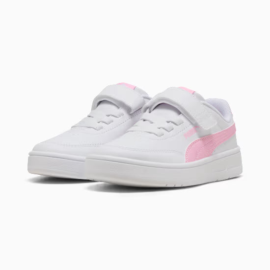 Puma 403751-09 Sneakers Court Classic Clean per bambini white/pink
