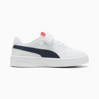 Puma 403751-10 Sneakers Court Classic Clean per bambini white/navy/red