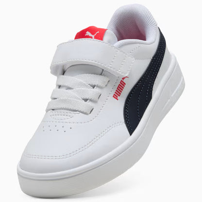 Puma 403751-10 Sneakers Court Classic Clean per bambini white/navy/red