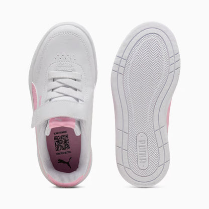 Puma 403751-09 Sneakers Court Classic Clean per bambini white/pink