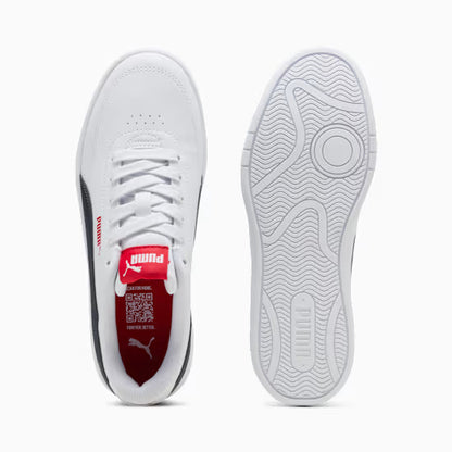 Puma 403750-10 Sneakers Court Classic Clean per ragazzi white/navy/red