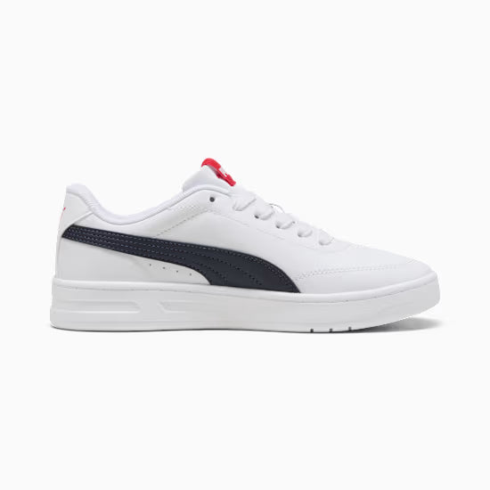 Puma 403750-10 Sneakers Court Classic Clean per ragazzi white/navy/red