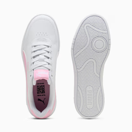 Puma 403750-09 Sneakers Court Classic Clean per ragazzi white/pink