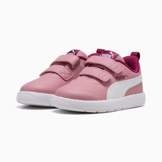 Puma 310252-15 Sneakers Courtflex V3 per bimbi ai primi passi Poised Pink-PUMA White-Berry