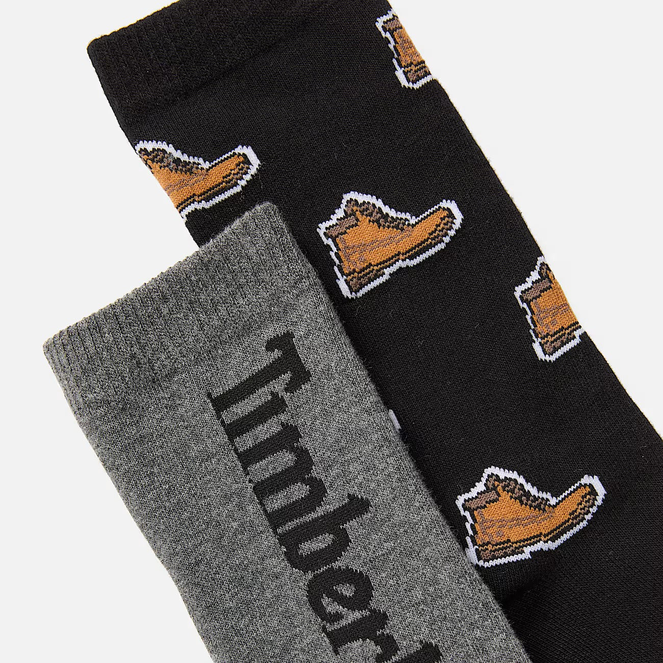 Timberland A6BTB Due Paia di Calzettoni Timberland® con Stampa di Stivale Integrale