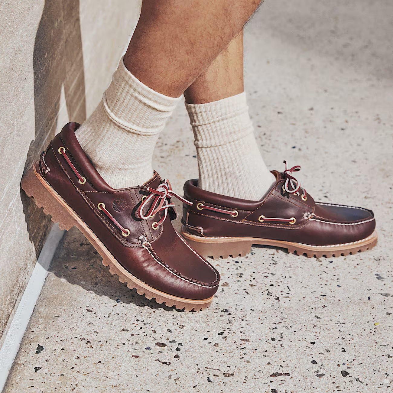 Timberland 30003 Scarpa da Barca Timberland® Authentic 3-Eye Lug Handsewn da Uomo in marrone