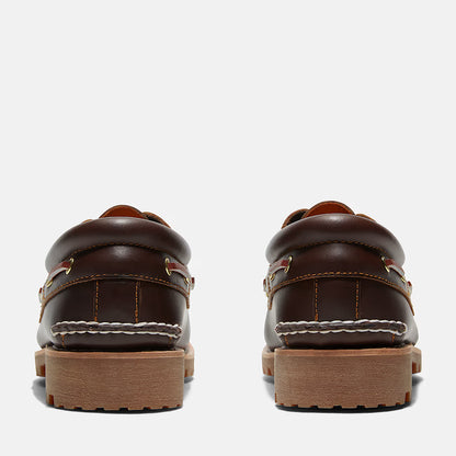 Timberland 30003 Scarpa da Barca Timberland® Authentic 3-Eye Lug Handsewn da Uomo in marrone