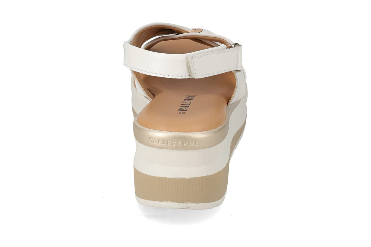 Valleverde VGI320W sandalo in nappa e sottopiede in pelle