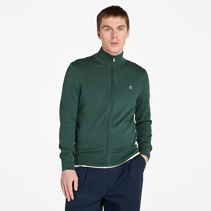 Timberland A2BMZ Maglione in Cotone a Zip Intera Williams River da Uomo