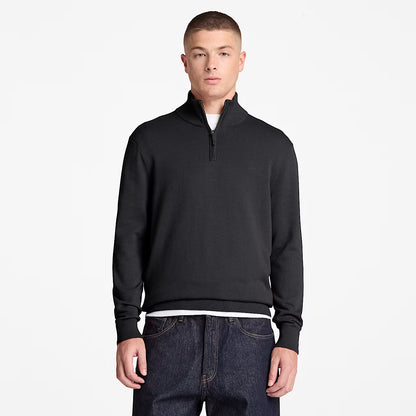 Timberland 0YHAY Maglione in Cotone con Zip a un Quarto Williams River da Uom