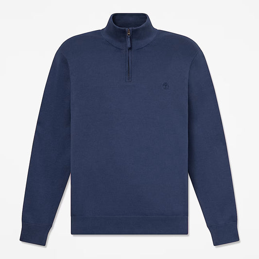 Timberland 0YHAY Maglione in Cotone con Zip a un Quarto Williams River da Uom