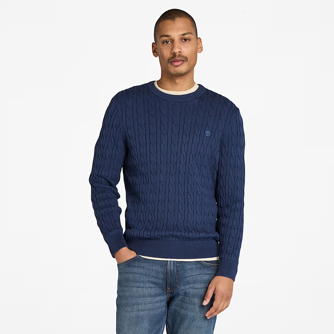 Timberland A5M82 Maglione Girocollo a Trecce Williams River da Uomo