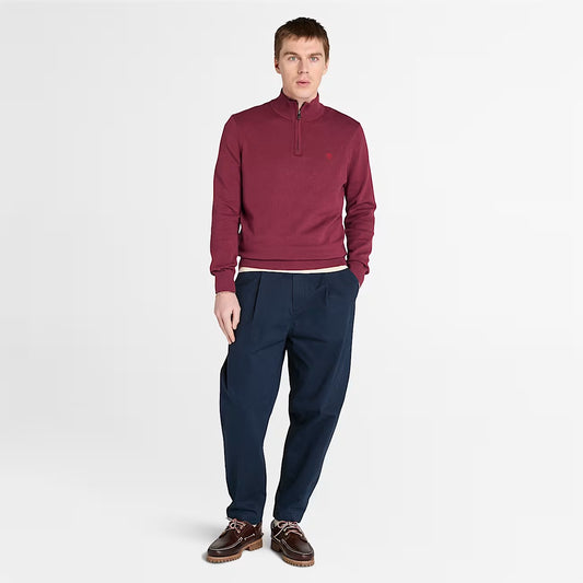 Timberland A2BMX Maglione con Zip a un Quarto Williams River da Uomo