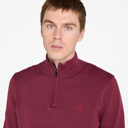 Timberland A2BMX Maglione con Zip a un Quarto Williams River da Uomo
