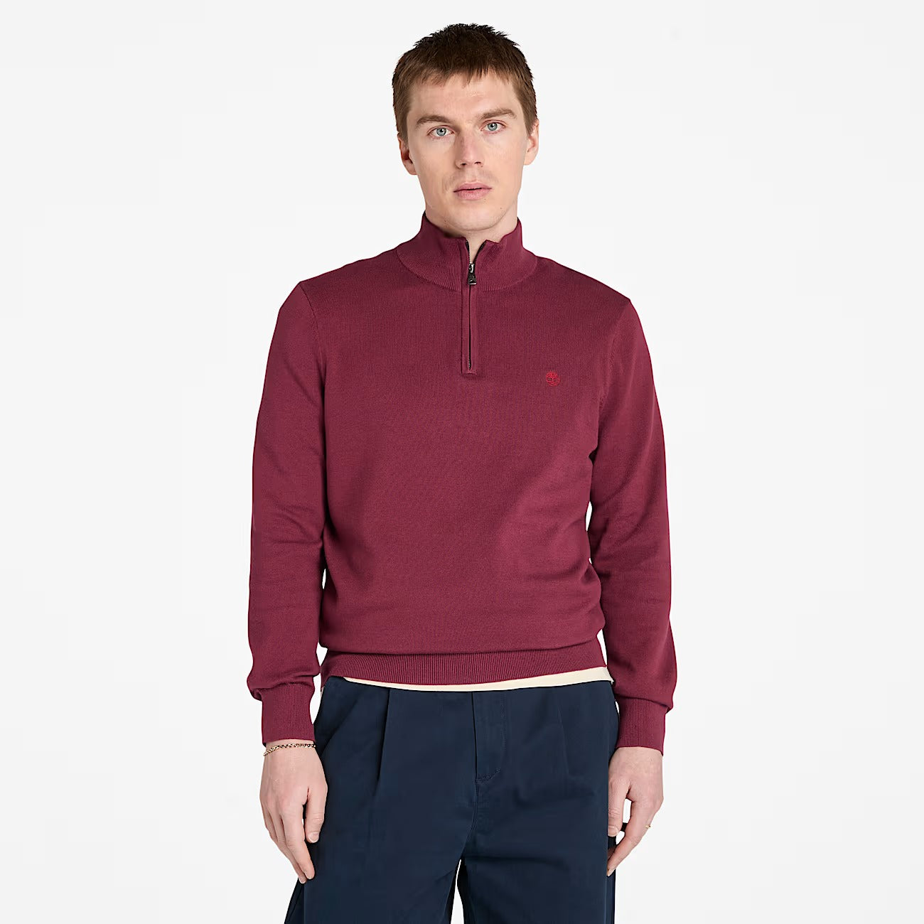Timberland A2BMX Maglione con Zip a un Quarto Williams River da Uomo