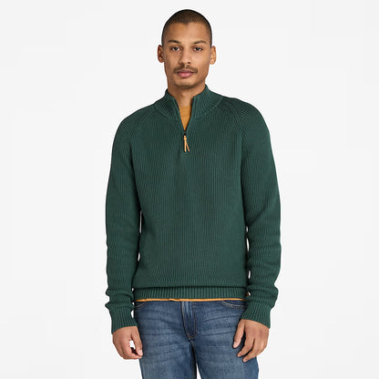 Timberland A5M8P Maglione Testurizzato con Zip a un Quarto Williams River da Uomo